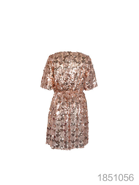 Sequin V-Neck Party Dress