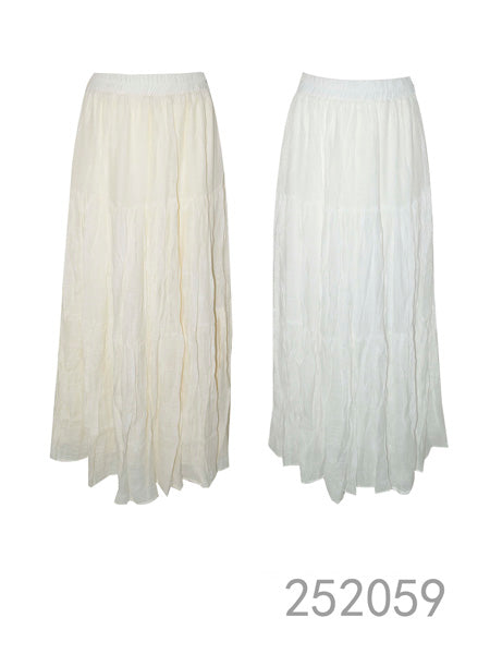 Tiered Crinkle Maxi Skirt