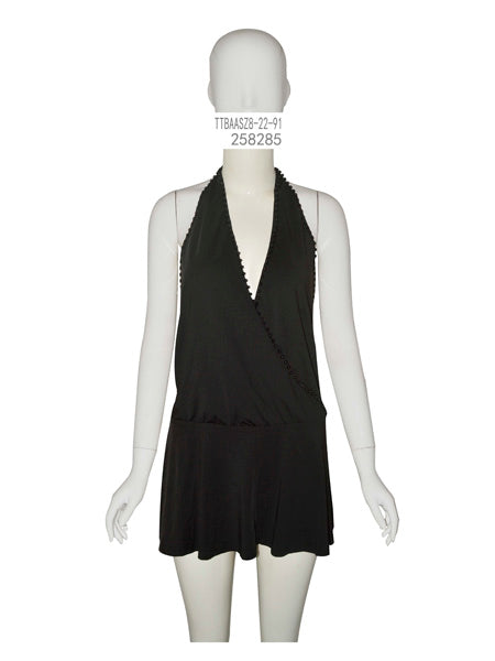 Halter Neck Draped Mini Dress