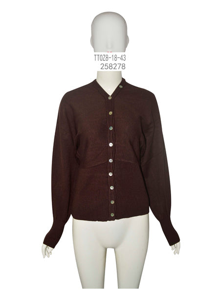 Button-Up Knit Cardigan Top