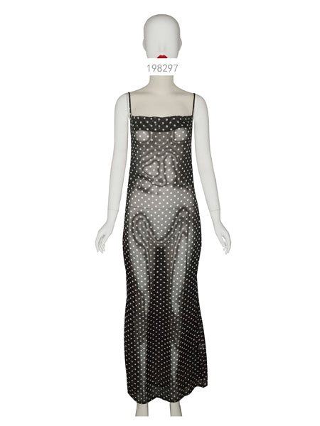 Polka Dot Sheer Maxi Dress