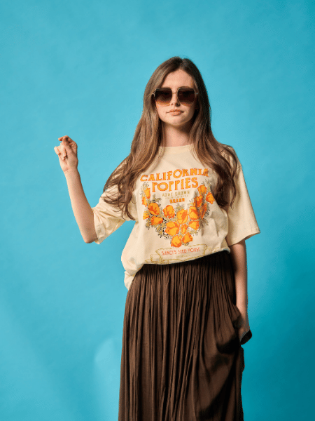 Brown Pleated Maxi Skirt
