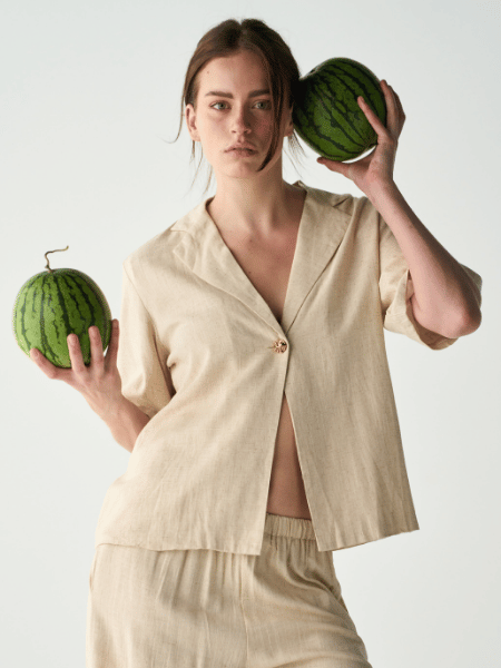 Relaxed Button Blazer & Pants Set