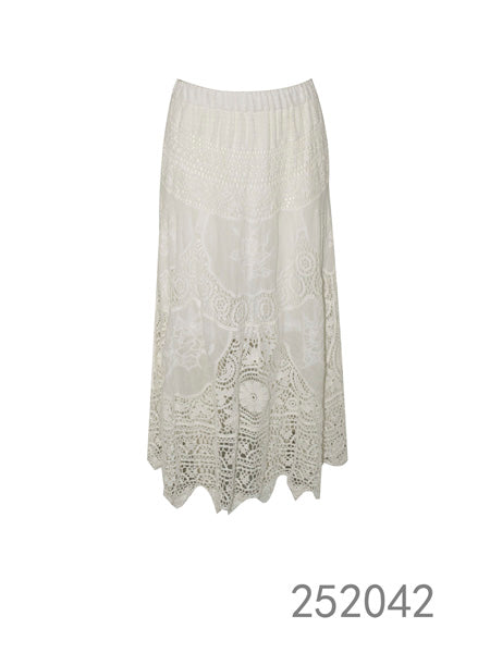 Crochet Lace Midi Skirt