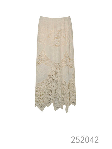 Crochet Lace Midi Skirt
