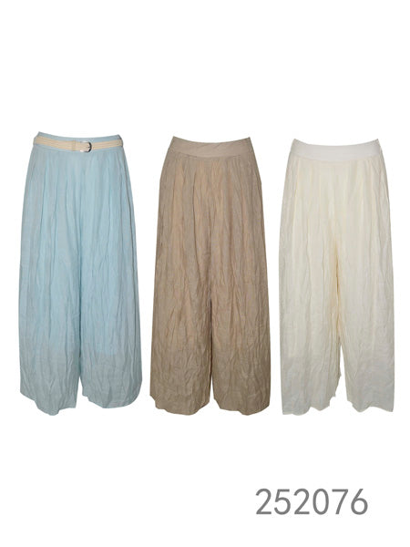 Wide-Leg Pleated Pants