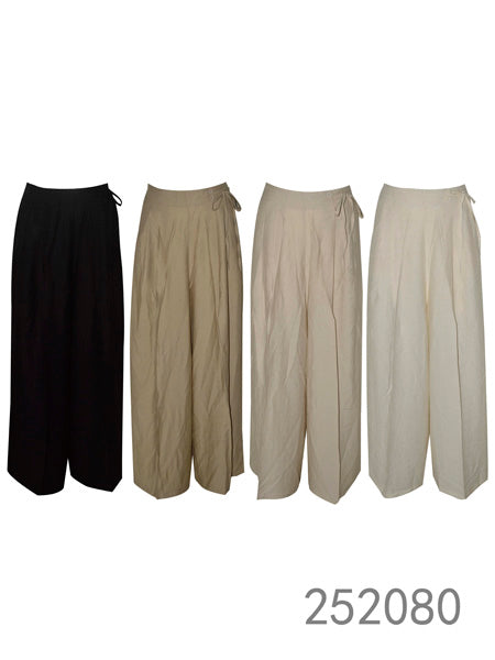 Wide-Leg Tie-Waist Pants