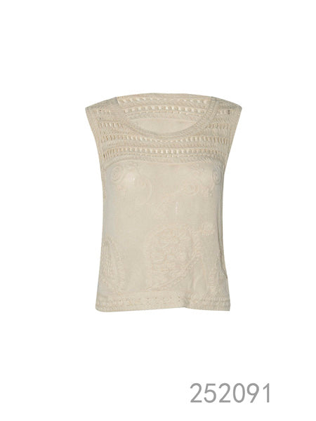 Crochet Knit Sleeveless Top