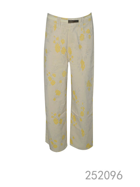 Floral Print Straight-Leg Trousers
