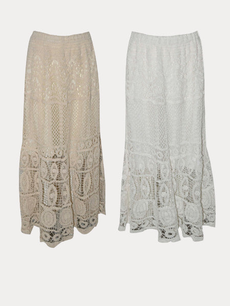 Crochet Lace Maxi Skirt