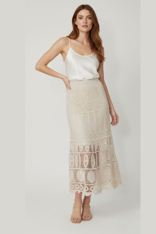 Crochet Lace Maxi Skirt