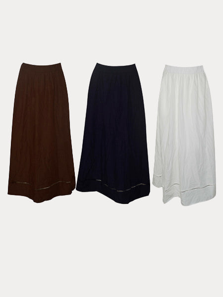 Elastic Waist Maxi Skirt