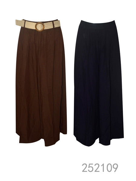 Wide-Leg Maxi Skirt Pants