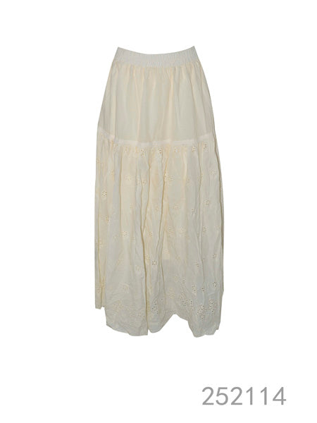 White Eyelet Maxi Skirt