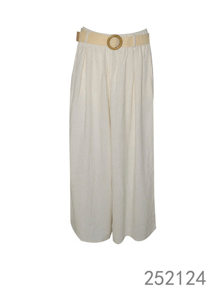 Wide-Leg Pants with Belt