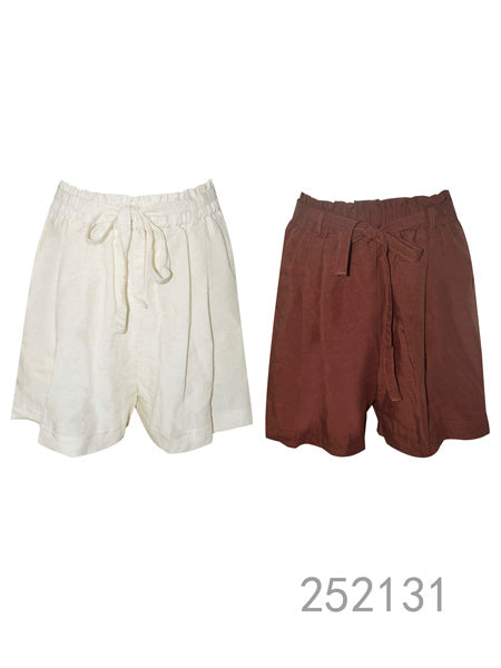 Drawstring Linen Shorts