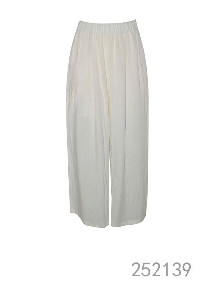 Wide-Leg White Pants