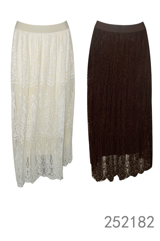 Scallop Lace Midi Skirt