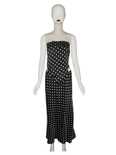 Black & White Polka Dot Strapless Coord