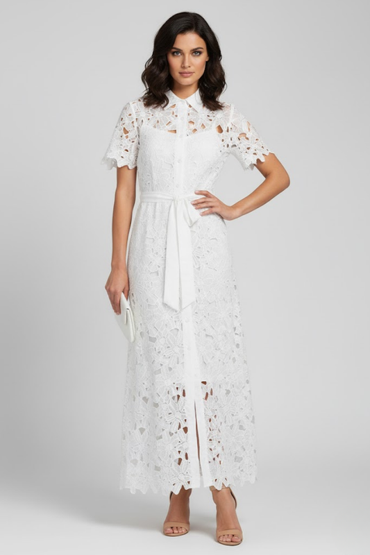 Floral Lace Midi Dress