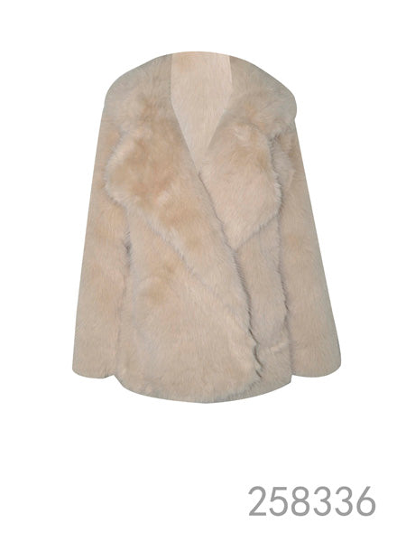 Faux Fur Open-Front Jacket