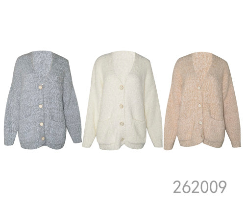 Button-Front Knit Cardigan