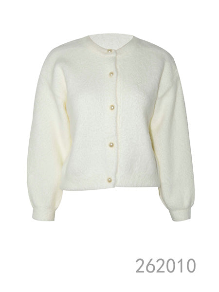 Soft Button-Front Knit Cardigan