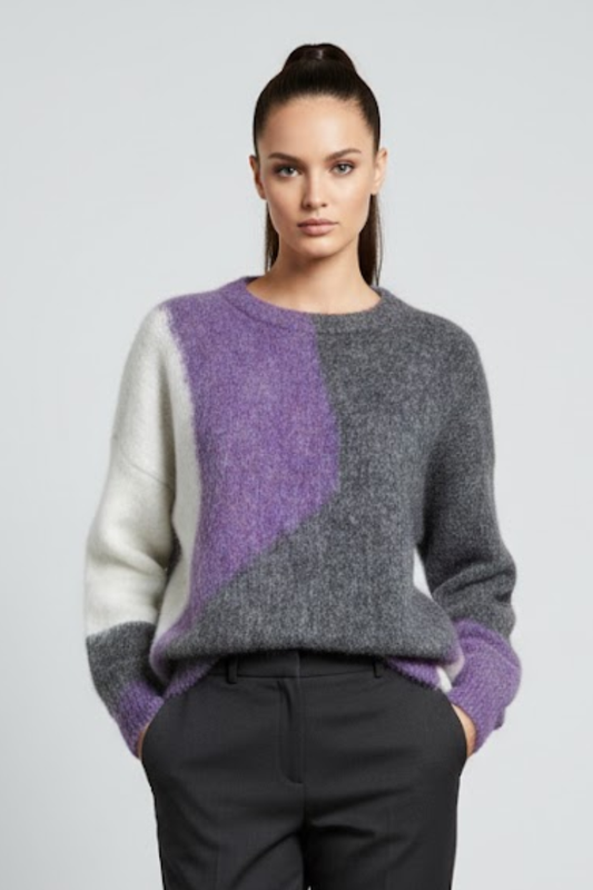 Colorblock Knit Sweater