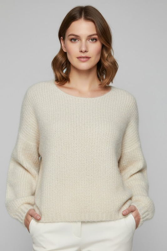 Soft Knit Balloon Sleeve Sweater