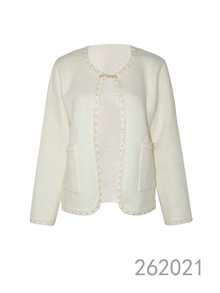 Pearl Trim Knit Cardigan