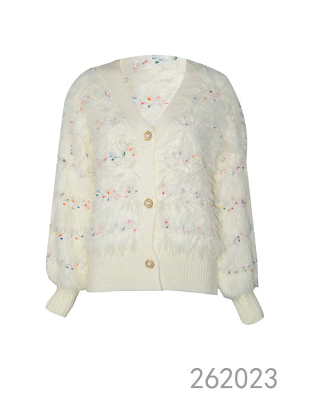 Textured Confetti Knit Cardigan