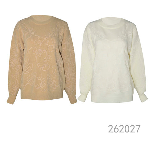 Embroidered Knit Sweater