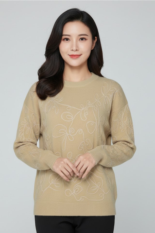 Embroidered Knit Sweater