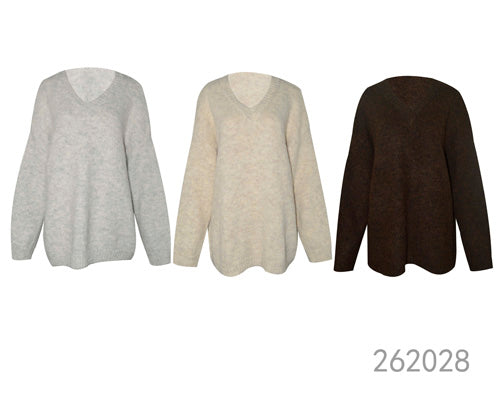 V-Neck Knit Sweater