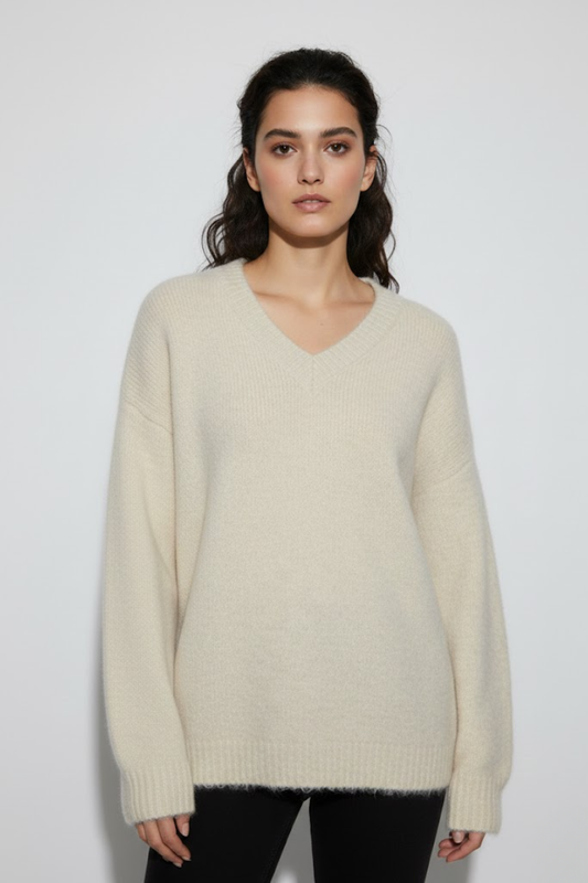 V-Neck Knit Sweater