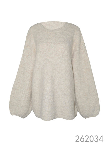 Soft Knit Balloon Sleeve Pullover