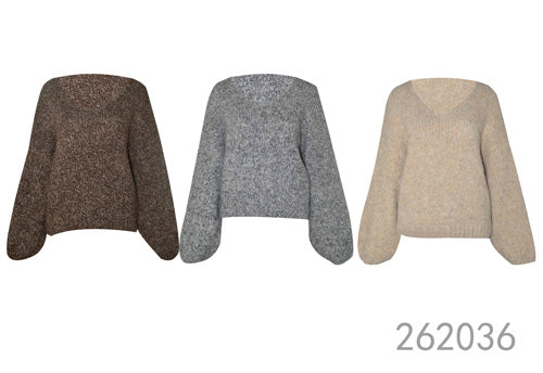 Soft Knit Balloon Sleeve Sweater