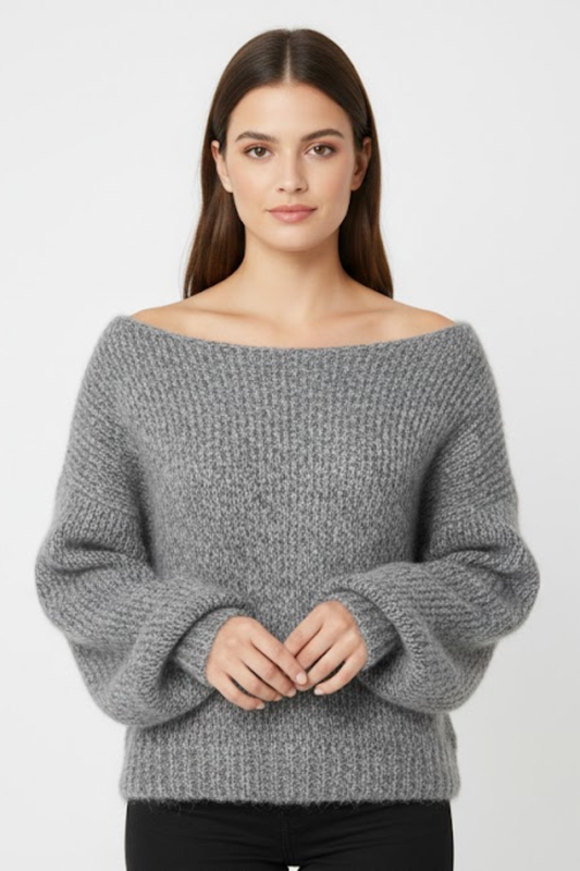 Soft Knit Balloon Sleeve Sweater