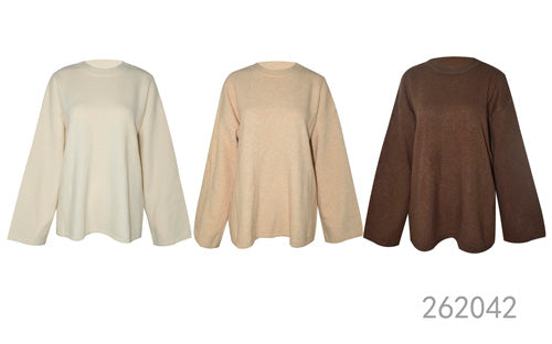 Relaxed Long Sleeve Knit Top