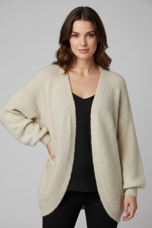 Open Front Knit Cardigan