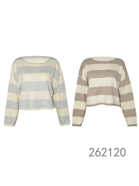 Striped Lightweight Knit Sweater