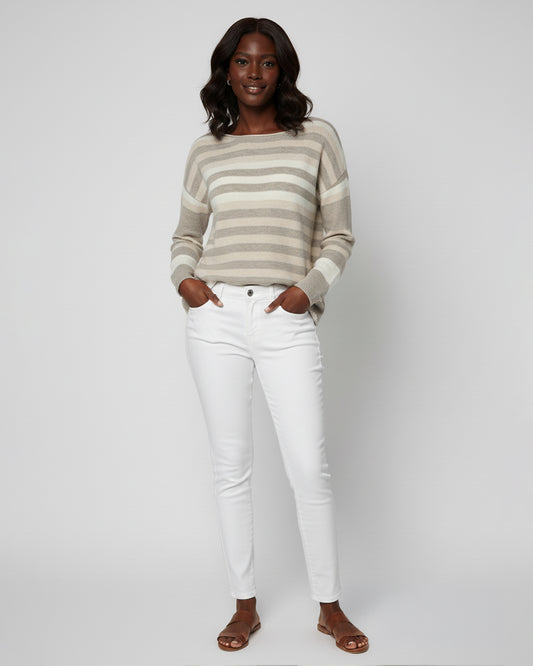 Striped Relaxed Fit Knit Sweater