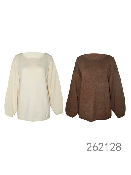 Soft Balloon Sleeve Knit Sweater