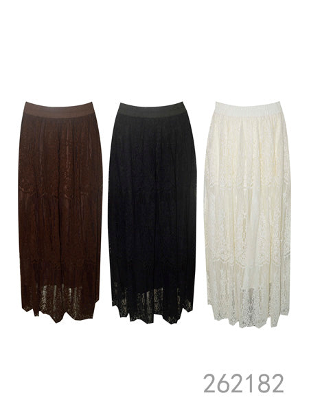 Lace Knit Midi Skirt