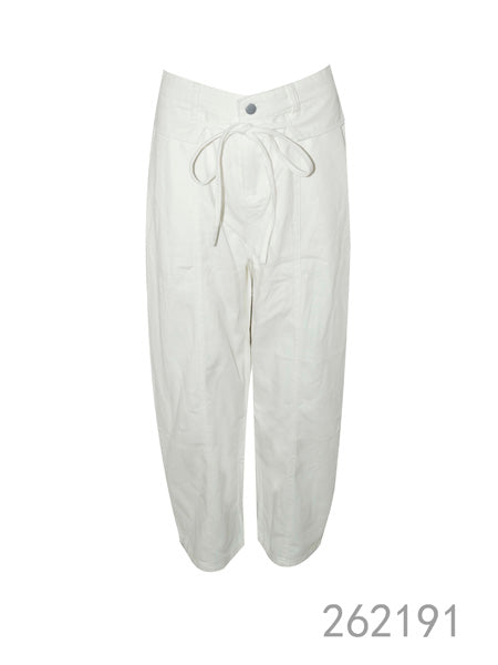 Tie Waist Cotton Pants