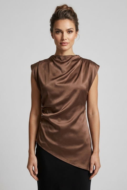 Asymmetrical Draped Top