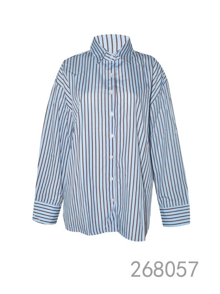 Striped Oversized Button Shirt