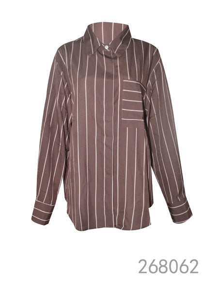 Striped Pocket Button Shirt