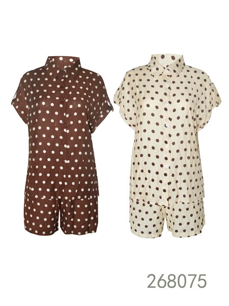 Polka Dot Top and Shorts Set