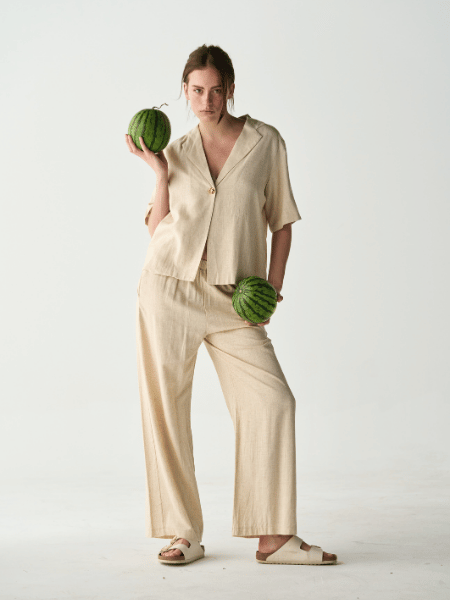 Relaxed Button Blazer & Pants Set